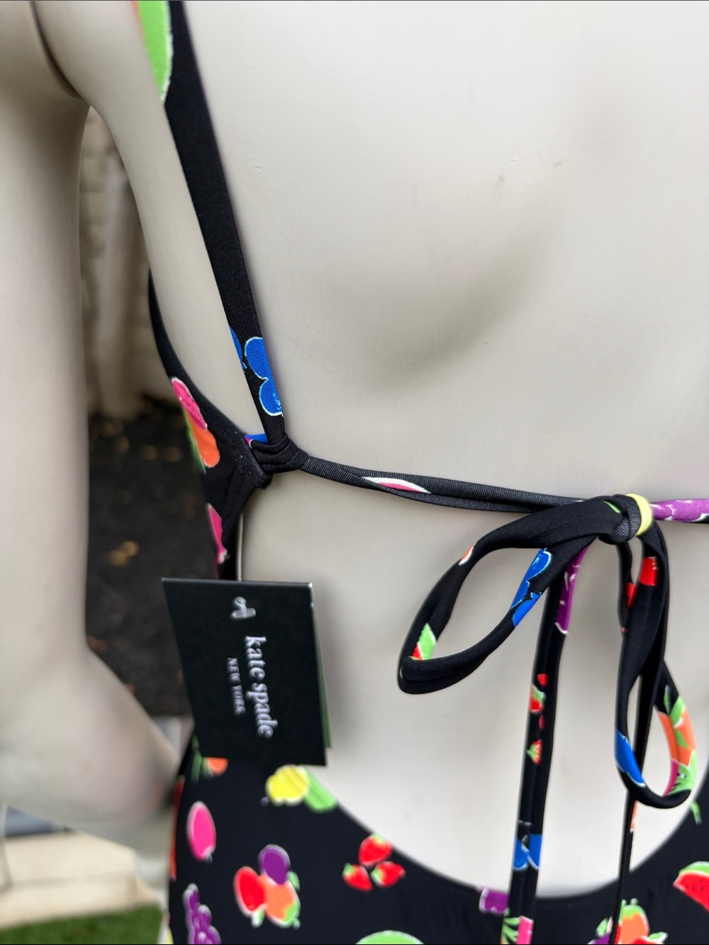 kate spade Black One-Piece Swimsuit with Neon Fruit Print - Picture 8 of 8
